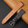 Load image into Gallery viewer, Slim Black Ostrich Leather Watch Band