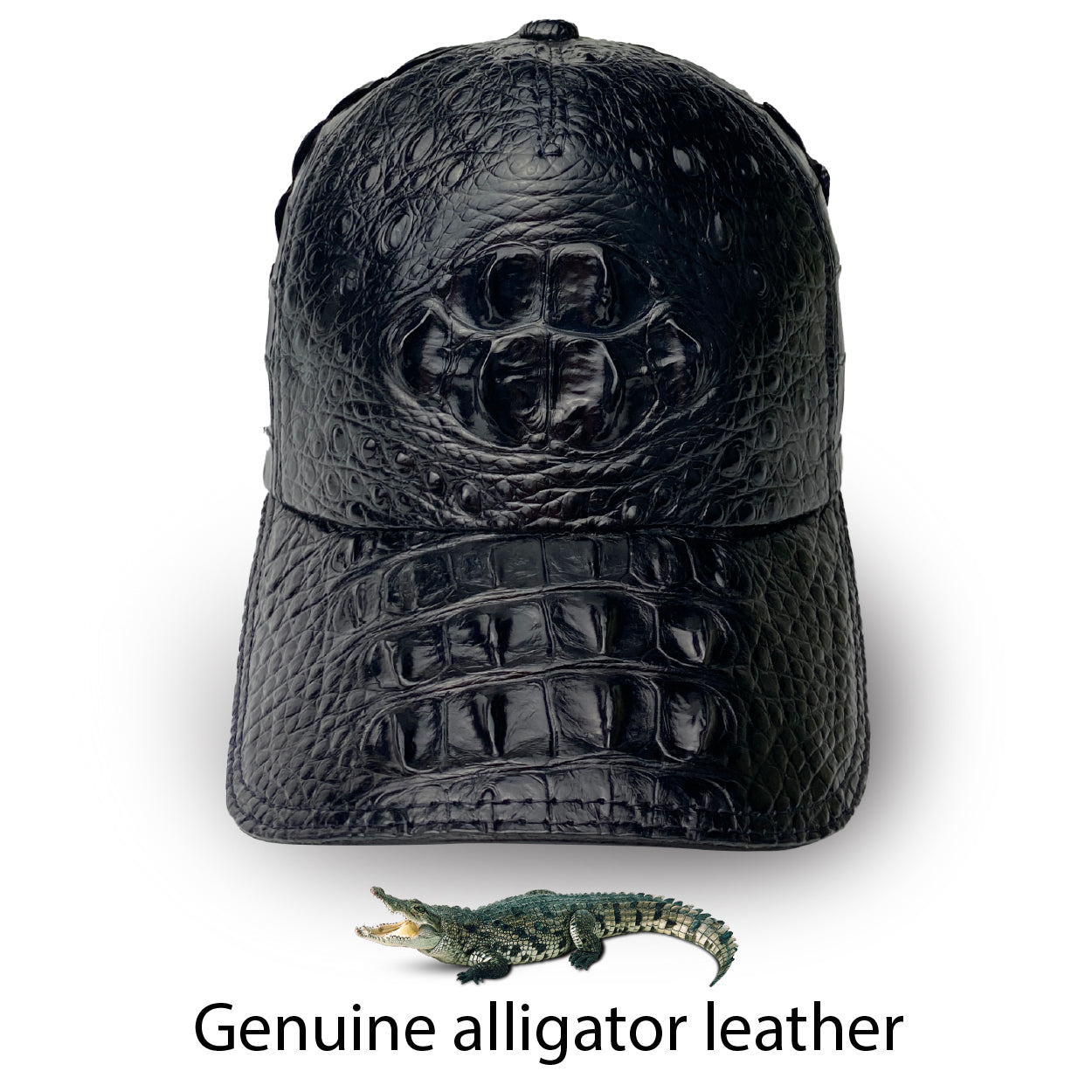 BEHO55 Men's Alligator Hornback Leather Belt