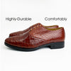 Light Brown Crocodile Belly Leather Oxford Shoes For Men | Alligator Skin Dress Party Shoes | SH06A42