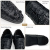 Black Crocodile Leather Lace Up Penny Loafer| Alligator Mens Designer Loafers | SH61G