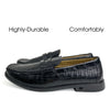 Load image into Gallery viewer, Luxury Black Alligator Leather Penny Loafer Slip On  | Crocodile Men&#39;s Loafer Shoe | SH131P42