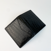 Load image into Gallery viewer, Black Slim Alligator Leather Credit Card Holder Double Side Crocodile Skin RFID Blocking | VINAM-84