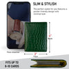 Load image into Gallery viewer, Green &amp; Yellow Double Side Alligator Leather Credit Card Holder | RFID Blocking | CARD-119