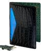 Load image into Gallery viewer, Black &amp; Green Double Side Alligator Leather Credit Card Holder | RFID Blocking | CARD-11