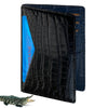 Black & Navy Blue Double Side Alligator Leather Credit Card Holder | RFID Blocking | CARD-16