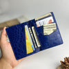 Load image into Gallery viewer, Navy Blue Alligator Leather Bifold Credit Card Holder Double Side Crocodile Skin with RFID Blocking | VINAM-86