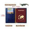 Load image into Gallery viewer, Navy Blue Slim Alligator Leather Passport Holder Cover