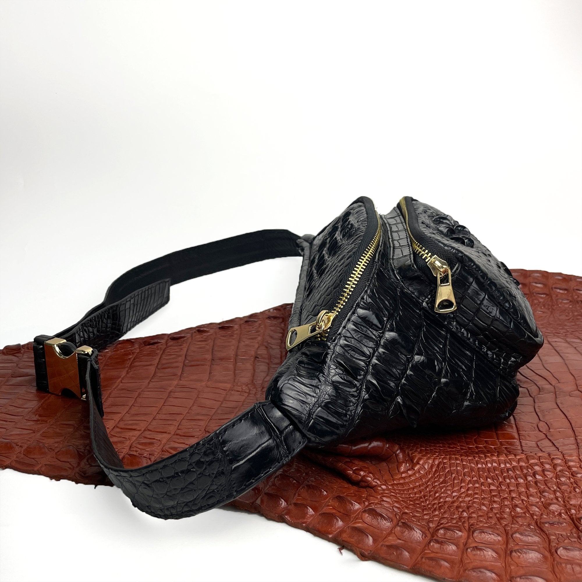 Exotic leathers belt bag