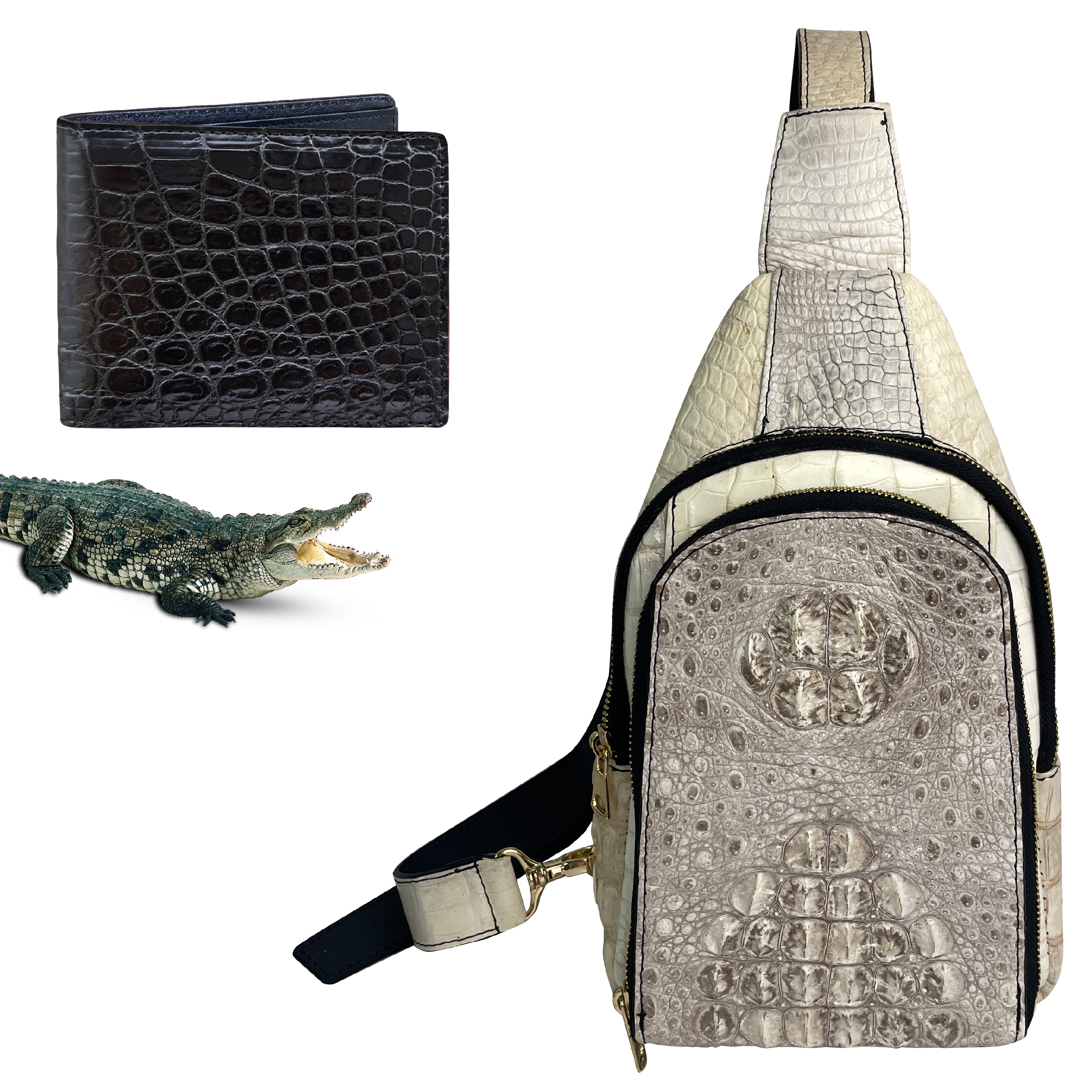 Men's Matte Alligator Vertical Wallet, the Luxury Long Wallet with  Alligator Lining