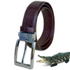 Load image into Gallery viewer, Premium Dark Brown Alligator Belt Men&#39;s - Pin Buckle 