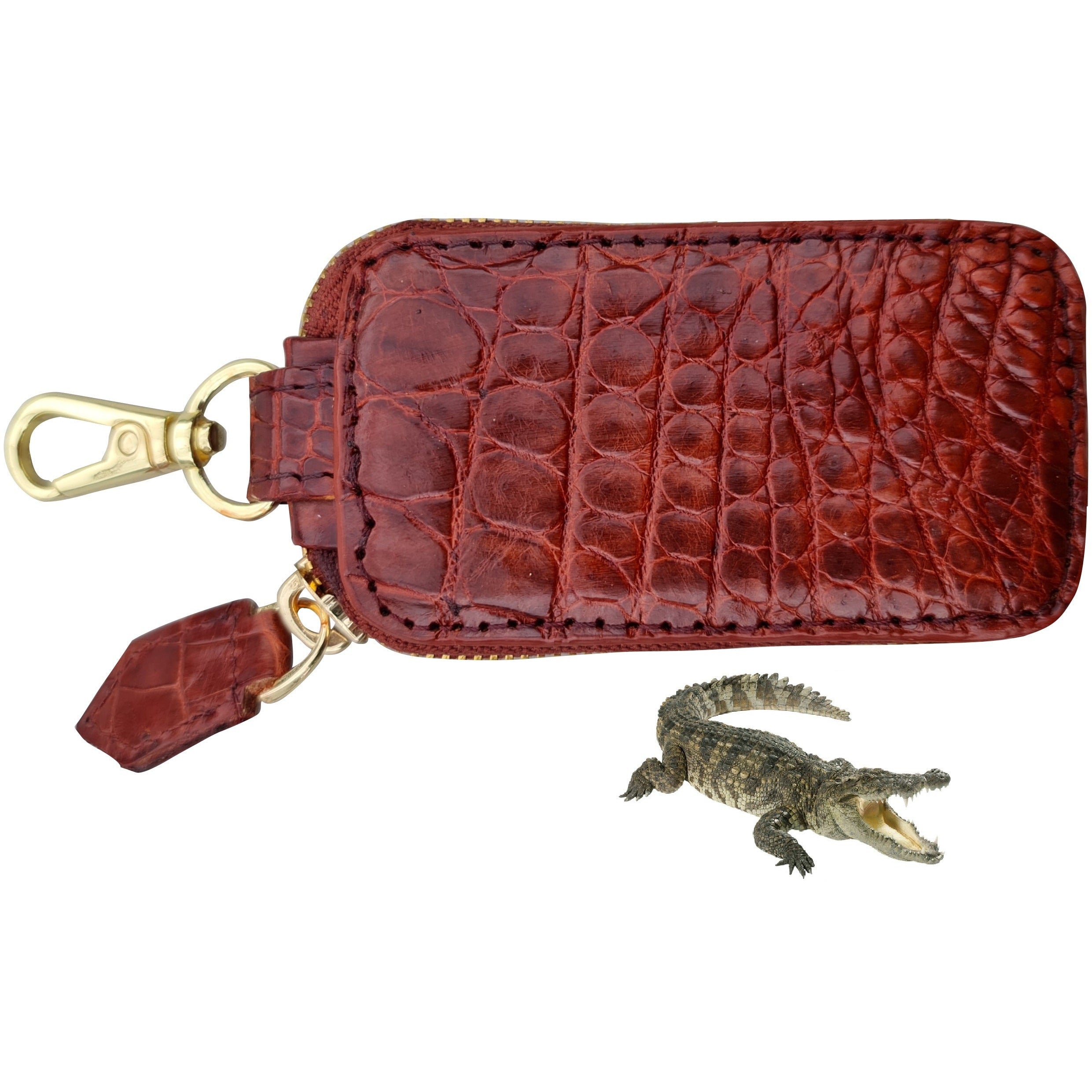 Best Car Key Case Cover Crocodile Leather | Smart Remote Key FOB Blocker Holder Alligator Leather Handmade - Vinacreations