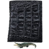 Load image into Gallery viewer, Black Alligator Horn Back Skin Bifold Vertical Wallet For Men | Handmade Crocodile Leather Wallet RFID Blocking | VL5678 - Vinacreations