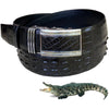 Black Alligator Hornback Leather Belt For Men - Automatic Buckle | BEHO11 - Vinacreations