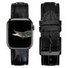 Load image into Gallery viewer, Black Alligator Leather Strap for Apple Watch IWatch Ultra Series 8 7 6 5 4 3 SE - Vinacreations