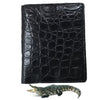 Load image into Gallery viewer, Black Alligator Skin Bifold Vertical Wallet For Men | Handmade Crocodile Leather Wallet RFID Blocking | VL5683 - Vinacreations