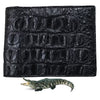 Black Alligator Skin Bifold Wallet For Men | Handmade Crocodile Leather Wallet RFID Blocking | VL5719 - Vinacreations