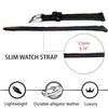 Black Flat Alligator Skin Watch Band For Men | No-padding Gator Wristwatch Strap | DH-21 - Vinacreations
