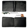 Load image into Gallery viewer, Black Hornback Alligator Bifold Wallet for Men RFID Blocking | VINAM-02 - Vinacreations