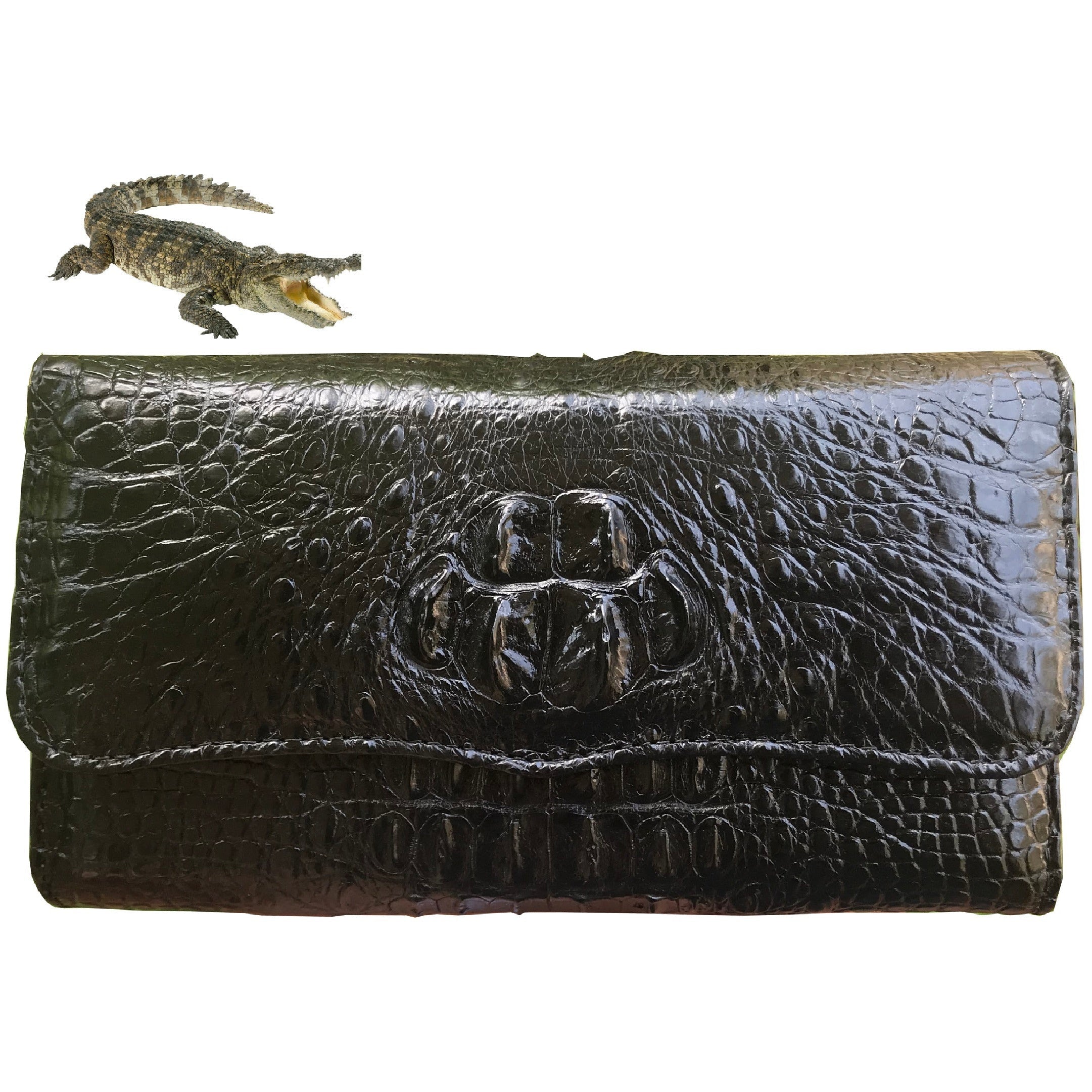 Women's Crocodile Wallet Purse