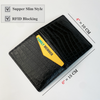Load image into Gallery viewer, Black Slim Alligator Leather Credit Card Holder Double Side Crocodile Skin RFID Blocking | VINAM-84