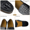 Load image into Gallery viewer, Handmade Black Mens Alligator Boat Loafer | Crocodile Casual Moccasins Loafers For Men | SH81K42