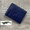 Load image into Gallery viewer, Blue Alligator Skin Bifold Wallet For Men | Handmade Crocodile Leather Wallet RFID Blocking | VL4554 - Vinacreations