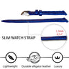 Load image into Gallery viewer, blue flat leather watch band