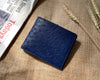 Load image into Gallery viewer, Blue Ostrich Leather Wallet for Men | VINAMOS-04