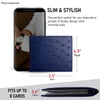 Load image into Gallery viewer, Blue Ostrich Leather Wallet for Men | VINAMOS-04