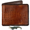 Load image into Gallery viewer, Brown Hornback Alligator Leather Bifold Wallet Knitting Edge | VINAM-01 - Vinacreations
