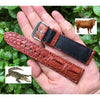 Brown Hornback Alligator Leather Watch Band | Crocodile Quick Release Replacement Wristwatch Strap | DH-38 - Vinacreations