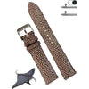 Brown Stingray Leather Watch Band For Men Replacement Wristwatch Strap | DH-61 - Vinacreations