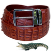 Light Brown Alligator HornBack Leather Belt For Men