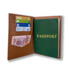 Brown Slim Alligator Leather Passport Holder Cover