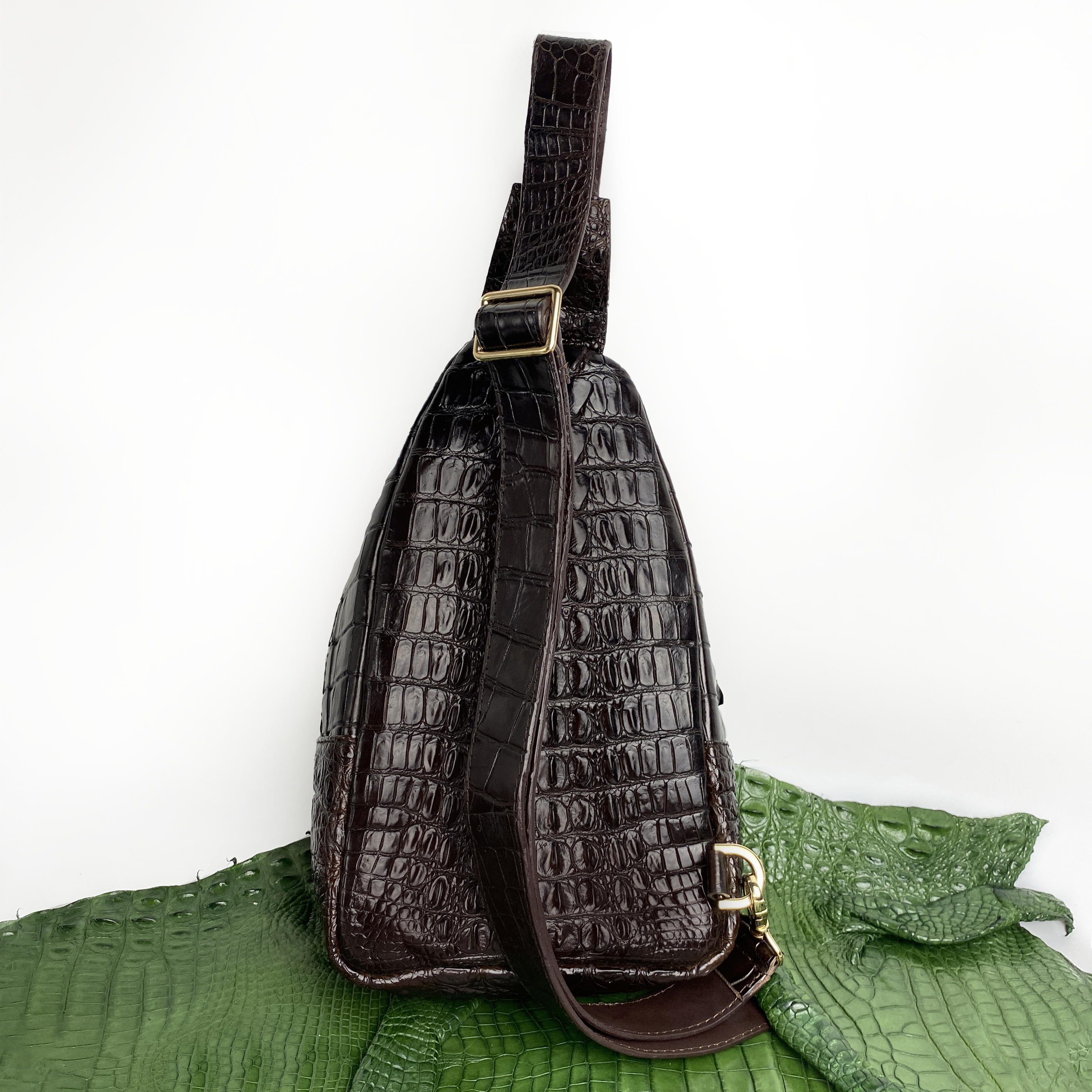 Crocodile sling bag hotsell