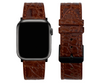 Light Brown Flat Alligator Leather Strap For Apple Watch