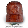 Load image into Gallery viewer, Brown Alligator Leather Cap - Fashionable Exotic Adjustable Outdoor Baseball Cap | Cowboy Style | HAT-BRO-22