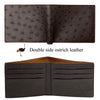 Load image into Gallery viewer, Dark Brown Handmade Double Side Ostrich Leather Bifold Wallet for Men