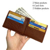 Load image into Gallery viewer, Brown Handmade Double Side Ostrich Leather Bifold Wallet for Men