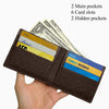 Load image into Gallery viewer, Dark Brown Handmade Double Side Ostrich Leather Bifold Wallet for Men