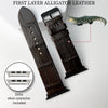 Load image into Gallery viewer, Dark Brown Alligator Leather Strap for Apple Watch