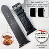 Load image into Gallery viewer, Black Alligator Leather Strap for Apple Watch