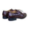 Dark Brown Alligator Leather Oxford Shoes For Men |Formal Wedding Shoes For Men | SH03A42 - Vinacreations