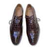 Dark Brown Alligator Leather Oxford Shoes For Men |Formal Wedding Shoes For Men | SH03A42 - Vinacreations