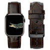 Load image into Gallery viewer, Dark Brown Alligator Leather Watch Band Compatible with Apple Watch IWatch Series 7 6 5 4 3 2 1 SE | AW-03 - Vinacreations