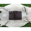 Dark Brown Alligator Skin Bifold Vertical Wallet For Men | Handmade Crocodile Leather Wallet RFID Blocking | VL5694 - Vinacreations