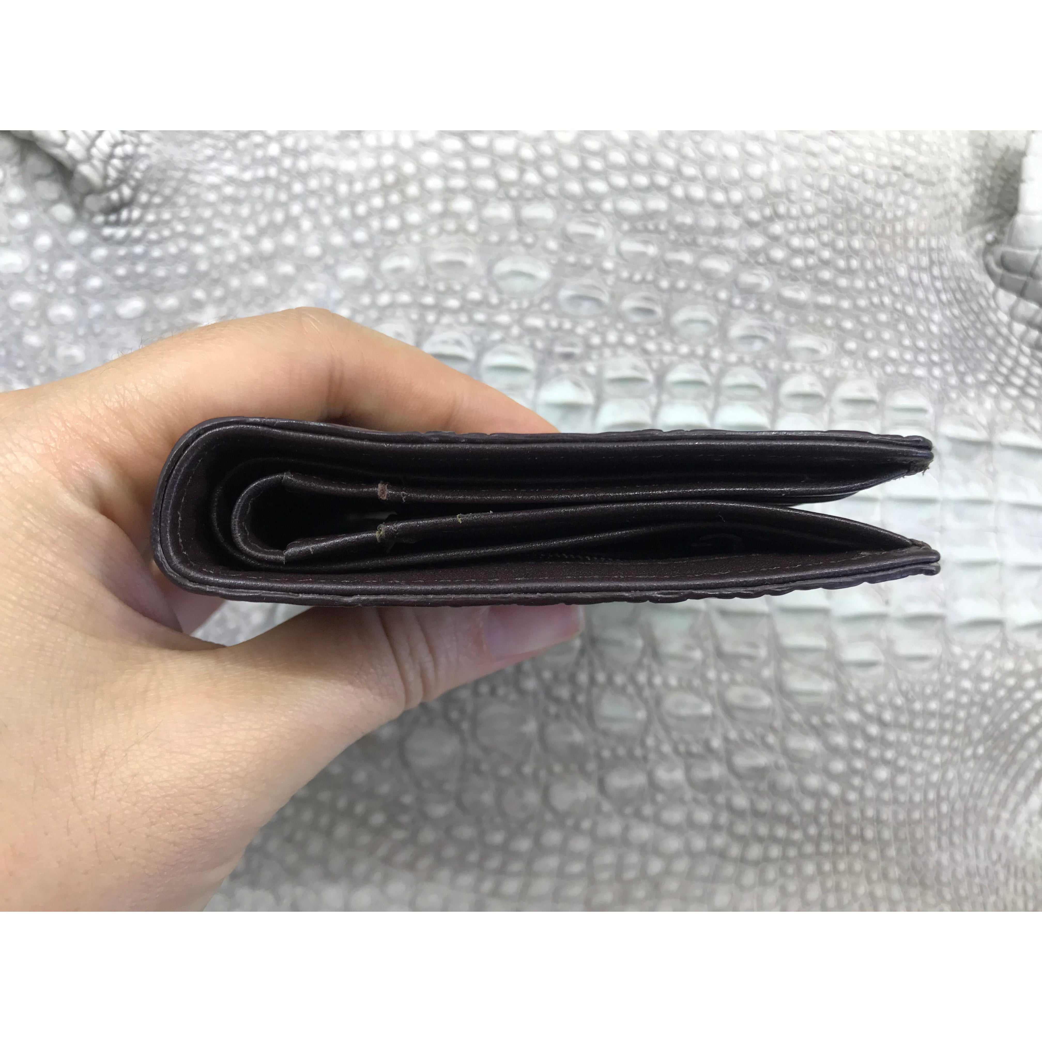 Dark Brown Alligator Skin Bifold Vertical Wallet For Men | Handmade Crocodile Leather Wallet RFID Blocking | VL5694 - Vinacreations