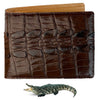 Dark Brown Alligator Tail Leather Bifold Wallet For Men | Handmade Crocodile Wallet RFID Blocking | VINAM-101 - Vinacreations