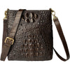 Load image into Gallery viewer, Dark Brown Men Small Messenger Bag Alligator Leather Crossbody Shoulder Bag Crocodile Belly Skin Casual Daypack Work Business Outdoor Cycling Hiking Travel - Vinacreations