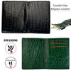 Black & Green Double Side Alligator Leather Credit Card Holder | RFID Blocking | CARD-11